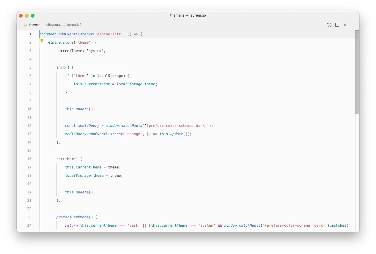 A screenshot of Visual Studio Code